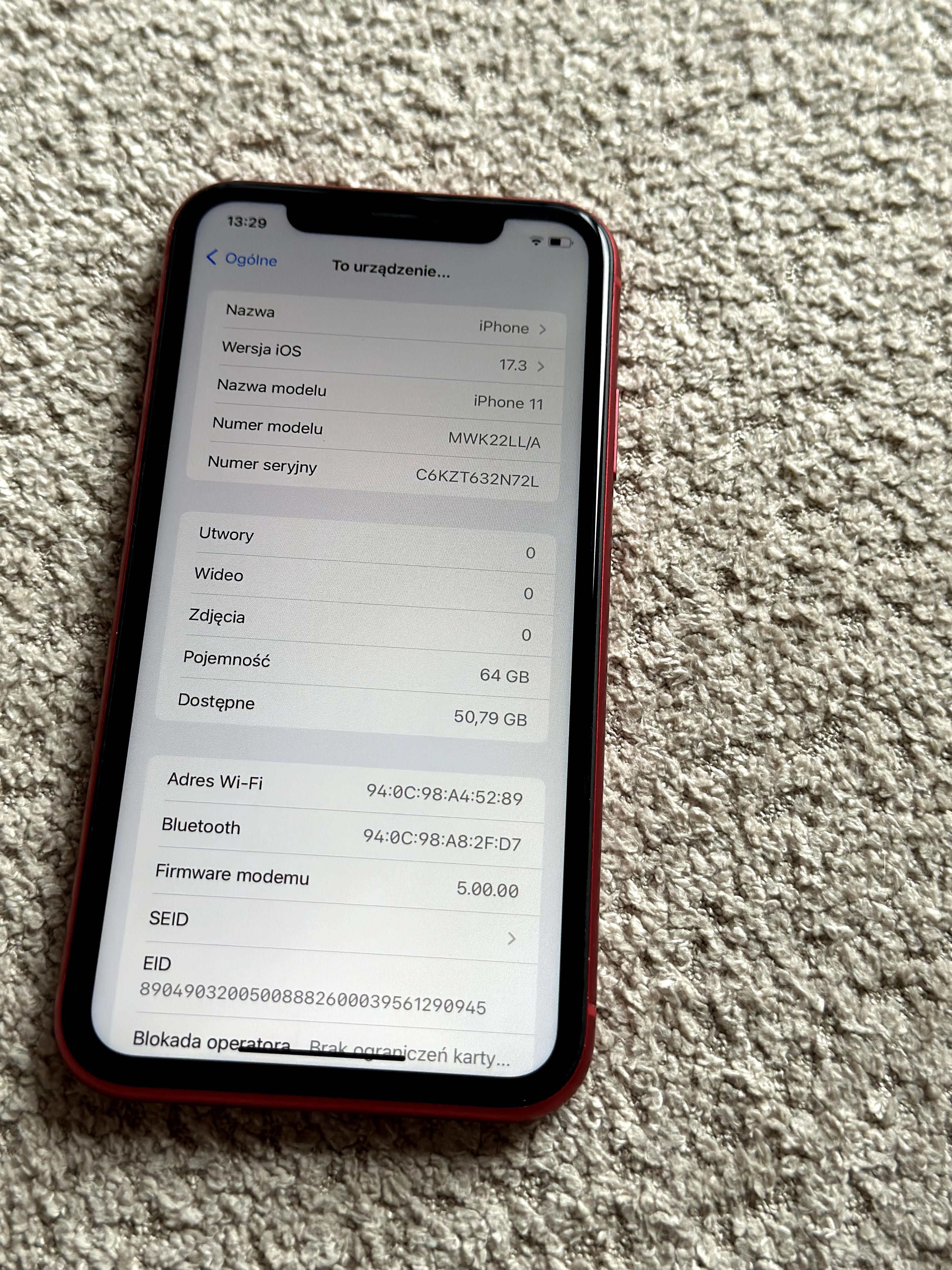 Apple iPhone 11 Red 64GB