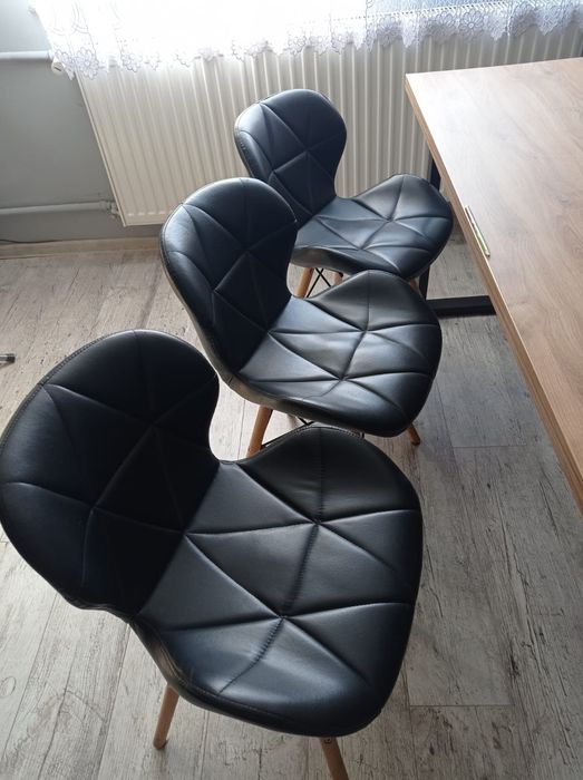 6 krzeseł z eko skóry