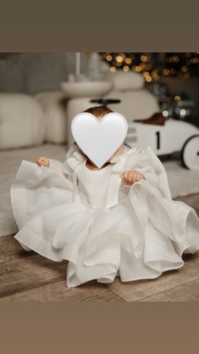 Сукня біла на рочок на рік Daniela kids Даніела кідс