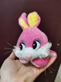 Мягкая игрушка брелок заяц зайка розовый