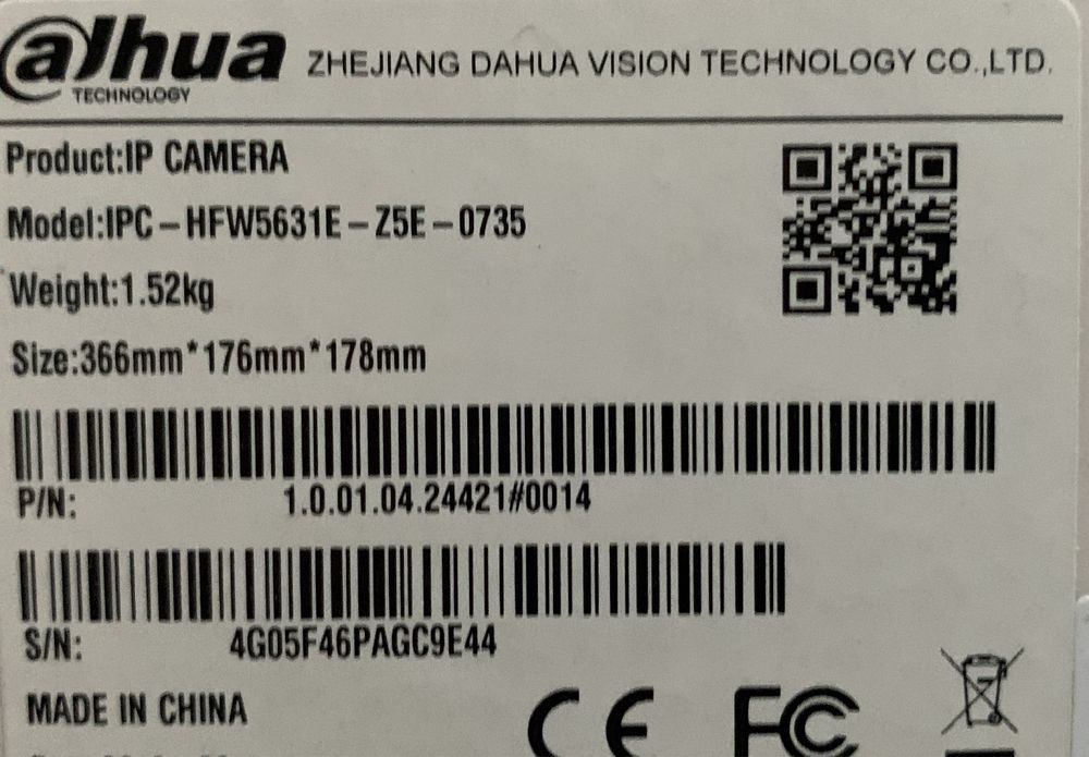 NOWE Kamery Dahua IPC-HFW5631E-Z5E-0735