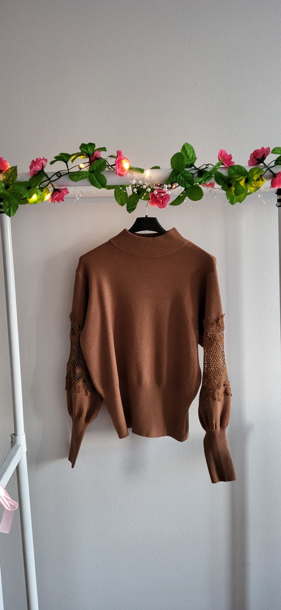 Sweter czekoladowy z wiskozy S/M