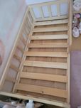 Łóżeczko dziecięce drewniane w stylu Montessori 167cm x 85 cm z matera