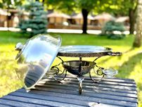 Садж греческий  36 см с соусниками для мяса , овощей (топ под