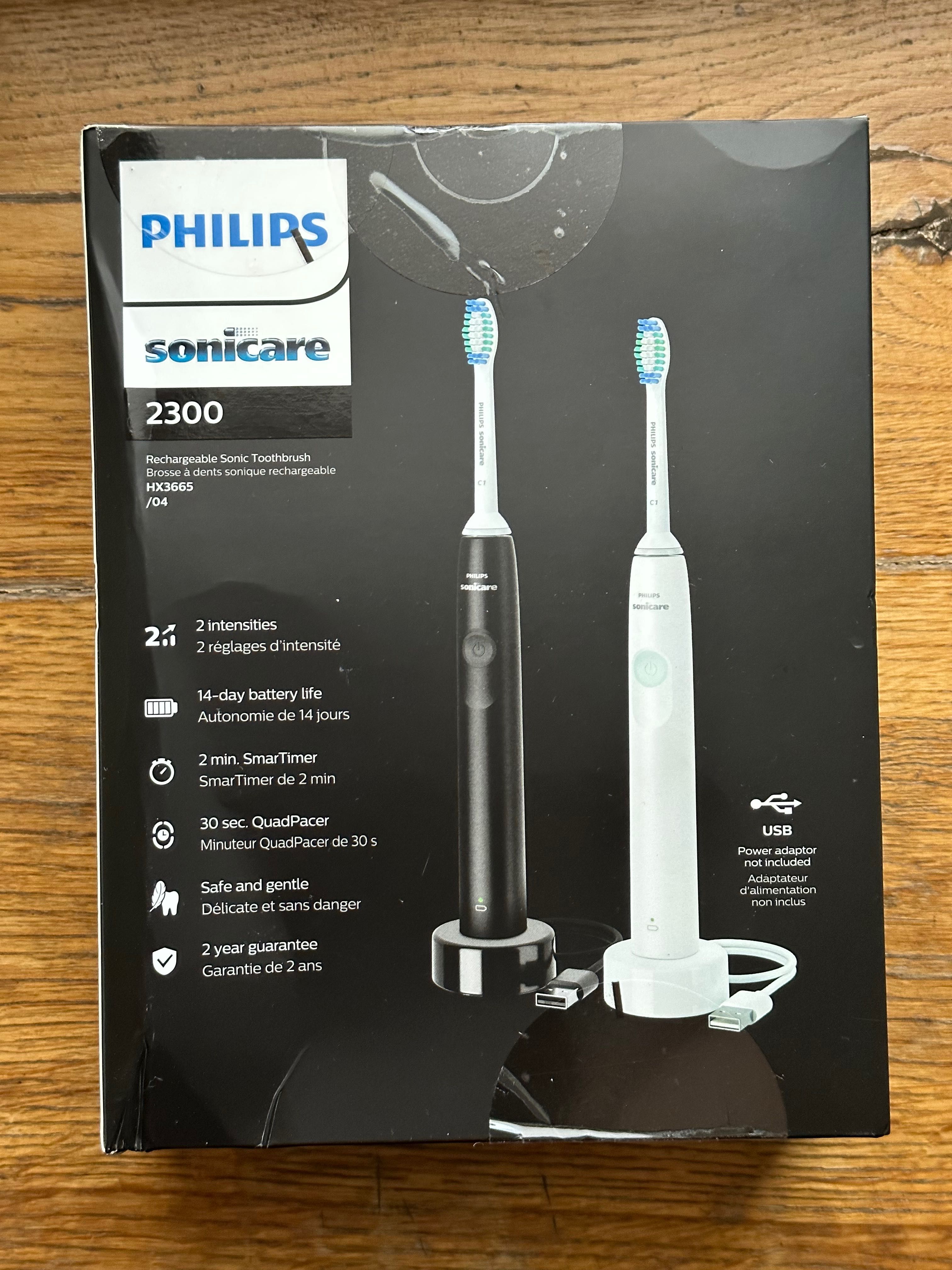Набір дві електричні зубні щітки Philips sonicare з підзарядкою