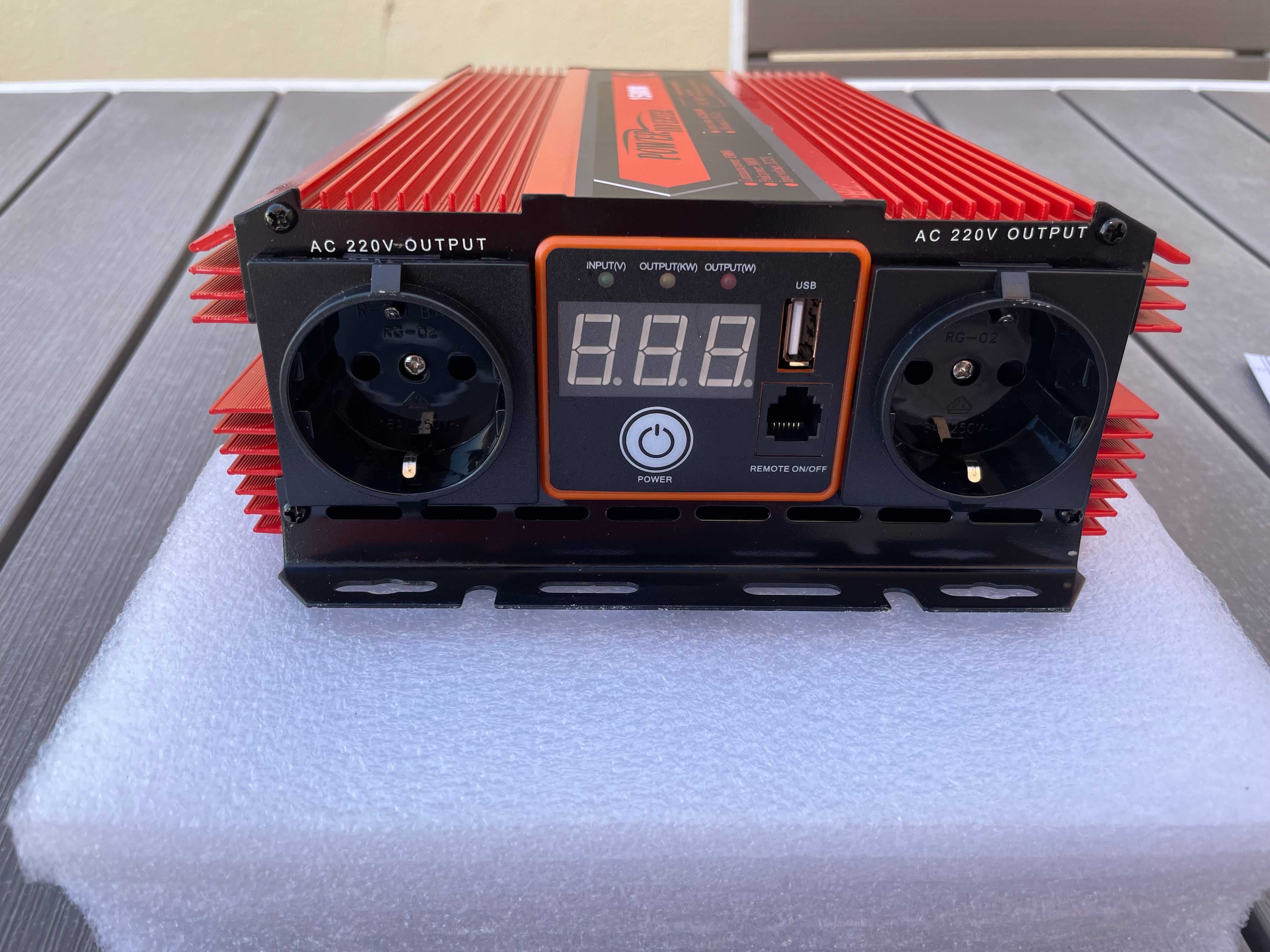 Novo - Conversor de voltagem 1500 W Carro e Autocaravana