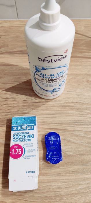 Soczewki 1-dniowe o mocy -1,75 B-lents Daily