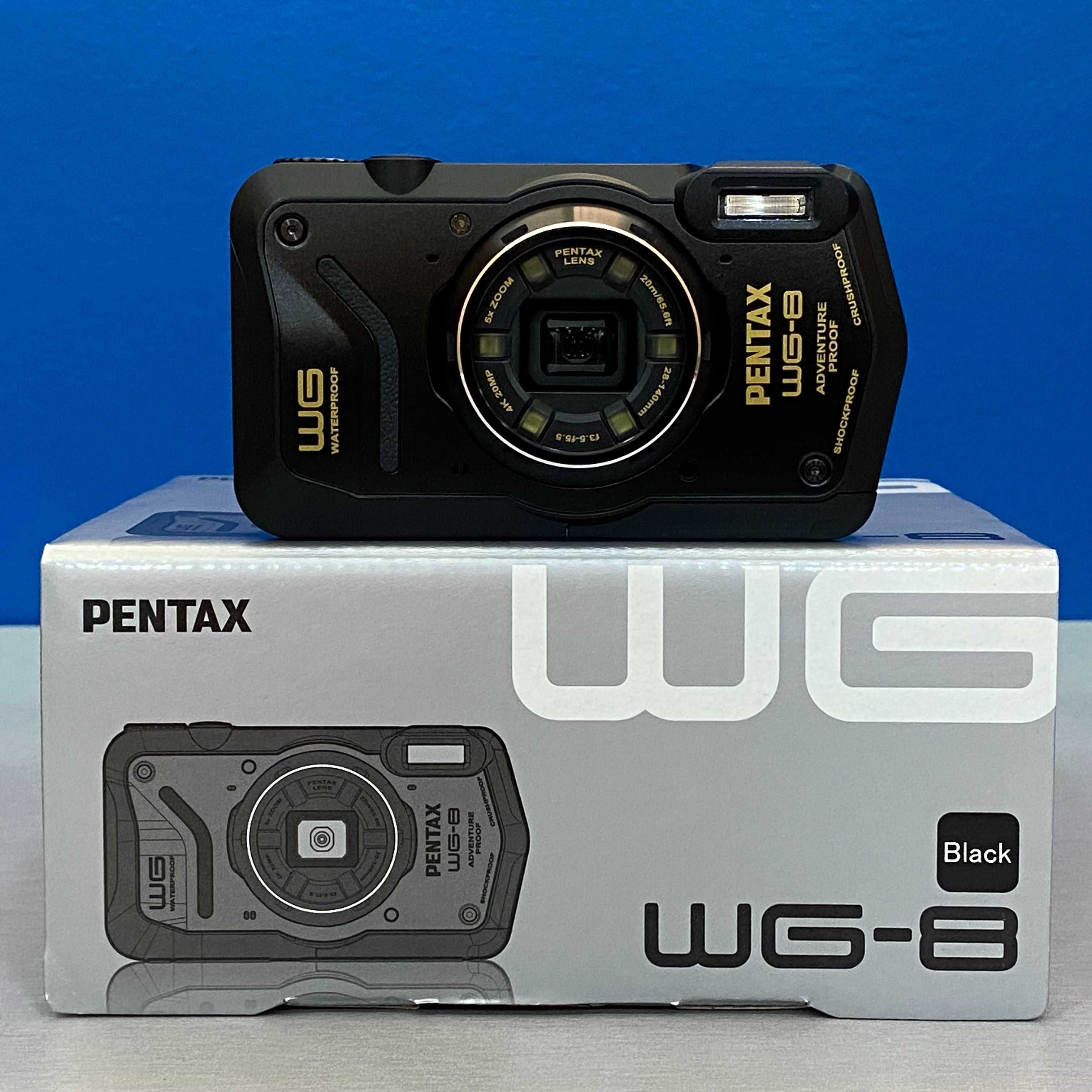 Pentax WG-8 (20MP) Waterproof - Black - NOVA - 3 ANOS DE GARANTIA