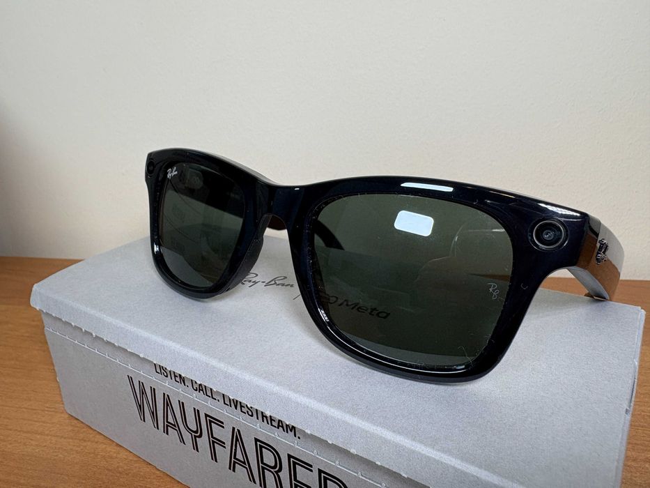 Смарт окуляри RayBan Meta Wayfarer Shiny Black M, L зелені