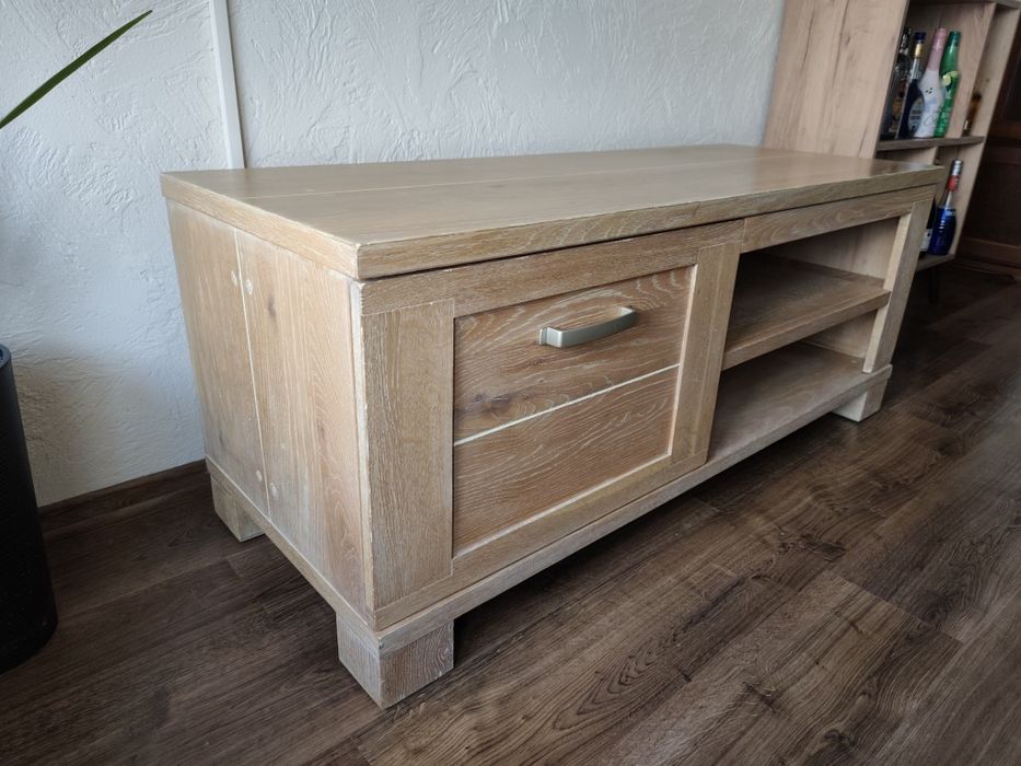 Komoda pod telewizor, szafka RTV, szafka na buty dąb bielony