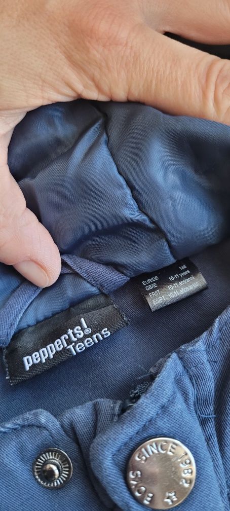 Kurtka chłopięca 146cm 20-11 lat parka jesień/zima granatowa Lidl