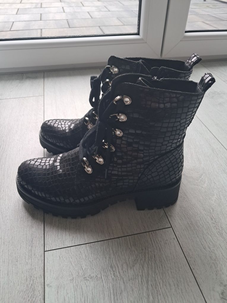Czarne botki workery 40 Okazja!