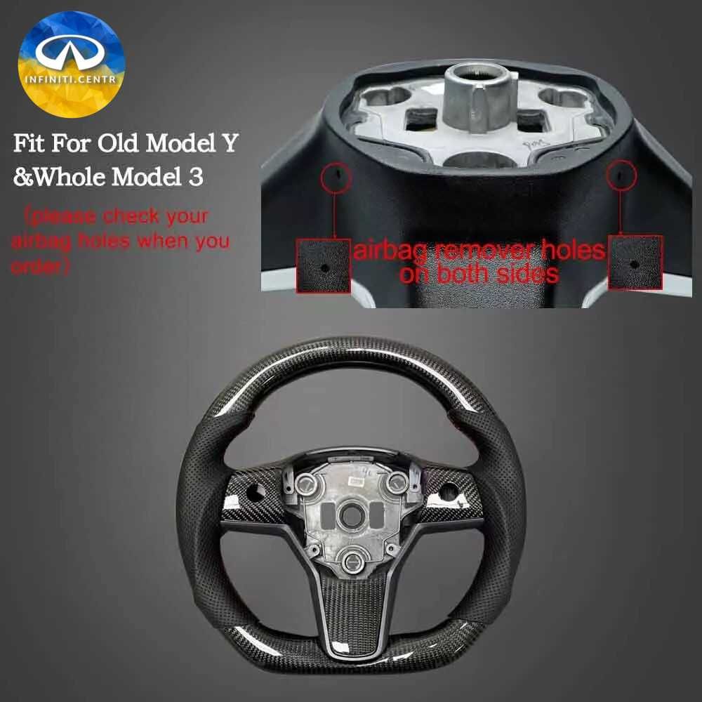 Рулевое колесо из углеродного волокна Tesla Model 3 Model Y 2017-2022