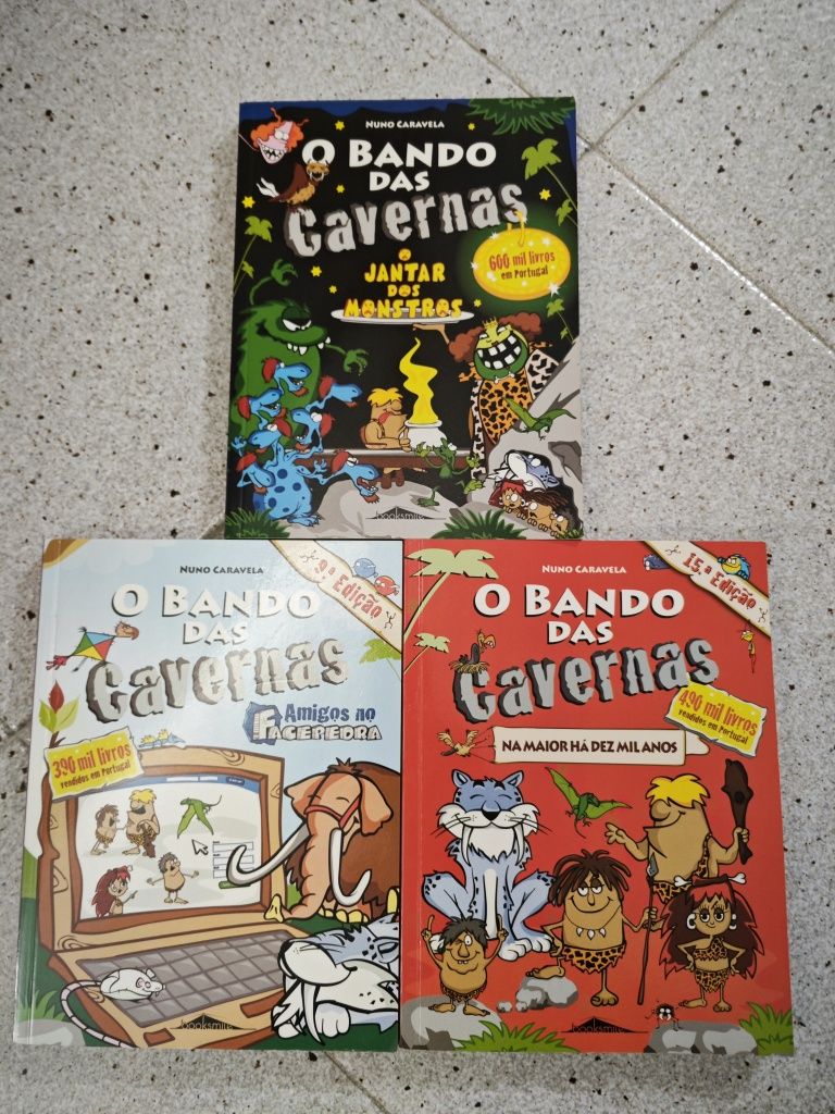 Livros juvenis da coleção Bando das cavernas