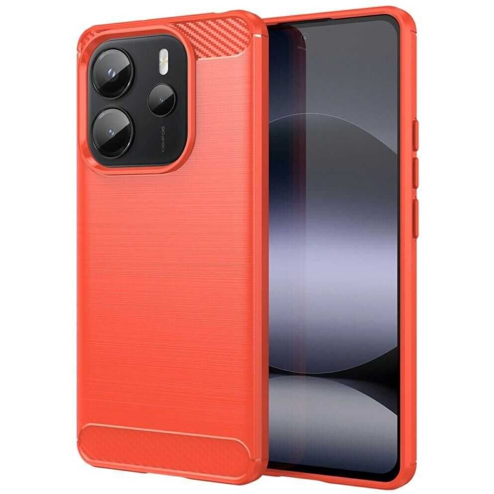 Противоударный чехол бампер для Xiaomi Redmi Note 14s карбон 3 цвета