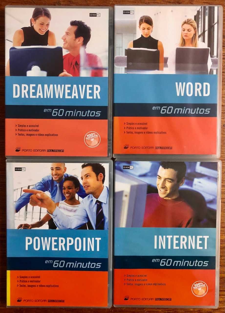 4 CD-ROM PC - INTERNET, POWERPOINT, WORD E DREAMWEAVER