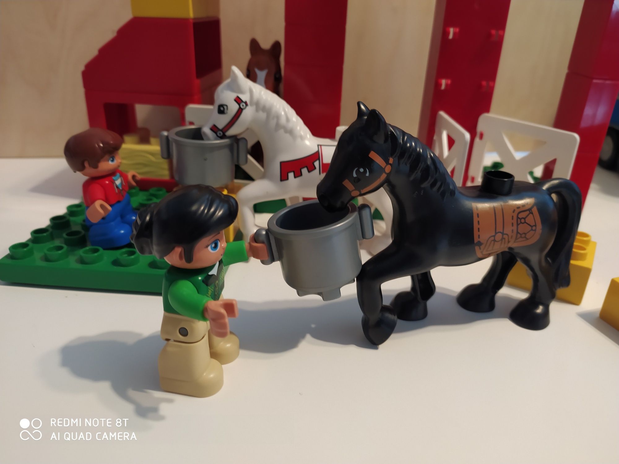 Lego duplo stadnina koni 3 konie samochód z przyczepą