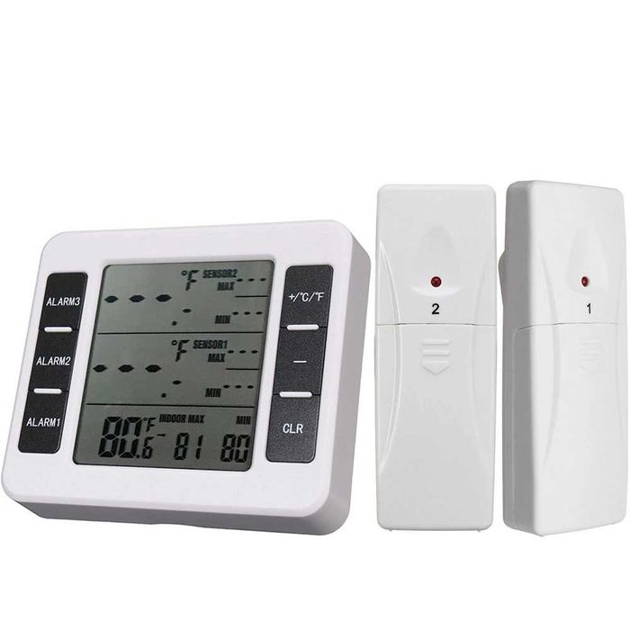 Termometr termostat Duży ekran Przełącznik stopni dwa czujniki panel