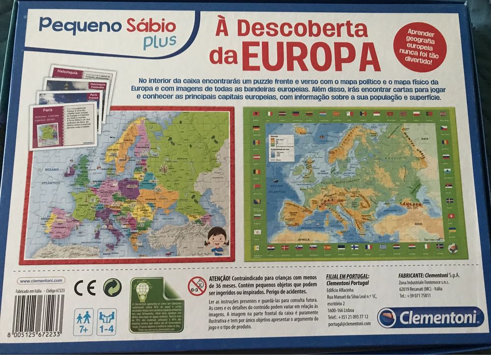 Puzzle/Jogo à Descoberta da Europa