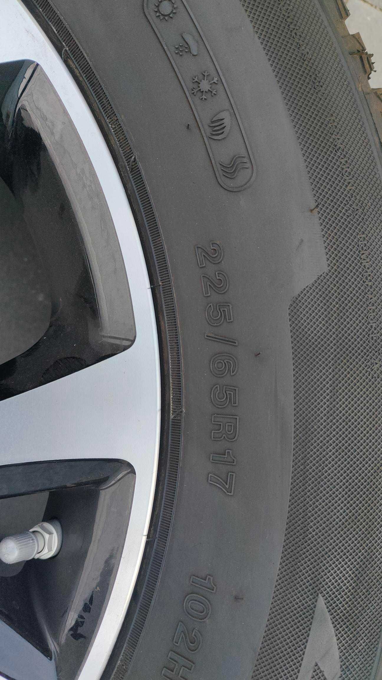 Nowe KPL 4 szt Koło Czujnik Felga ALU Opona 225/65 R17 DODGE CARAVAN