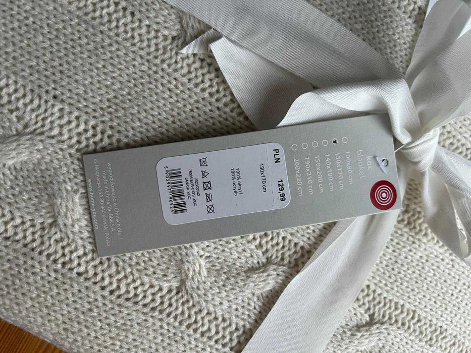 Okazja  Nowy koc pleciony Home&You - 130 x 170 cm