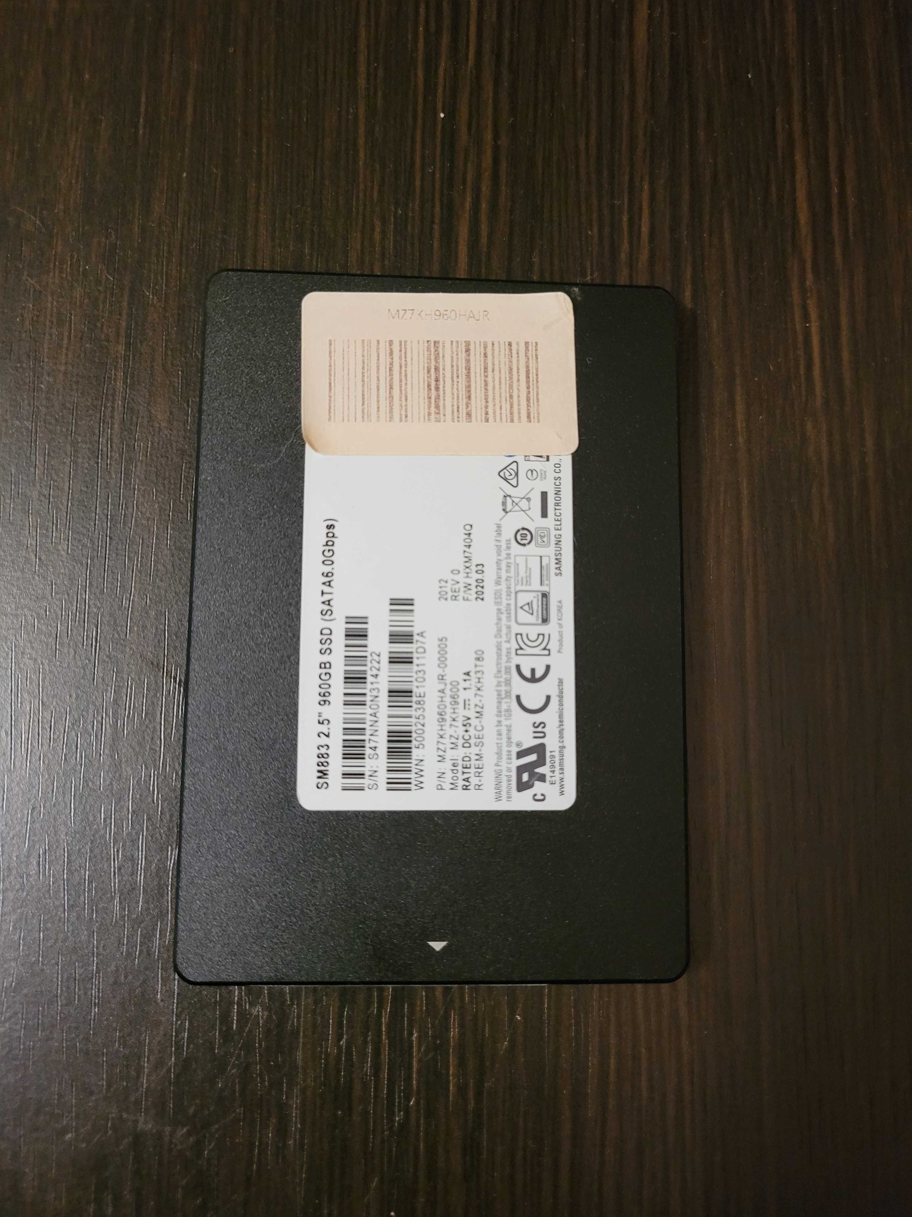 SSD накопичувач Samsung SM883 960 GB (MZ7KH960HAJR)