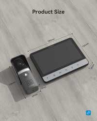 TMEZON 4-wire wideodomofon Domofon z kamerą 7 Cali Monitor