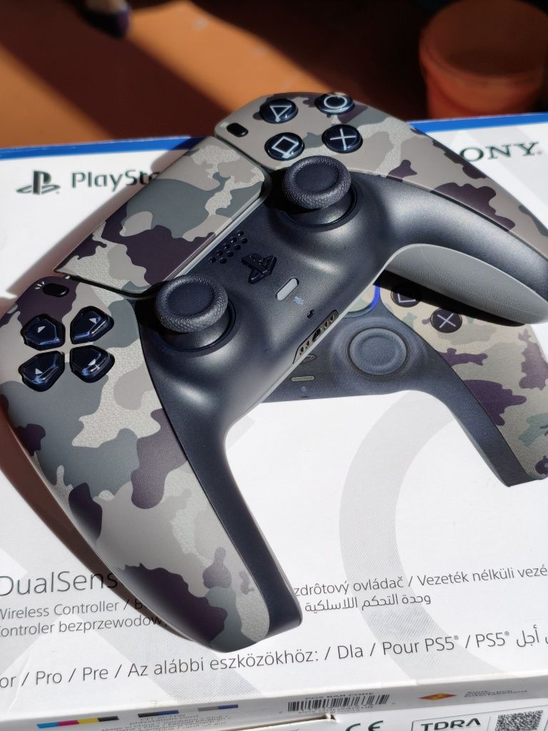 Геймпад Sony Playstation DualSense for PS5 Grey Cammo, идеал оригинал