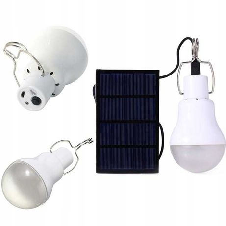 Автономна LED Лампа з акумулятором та сонячною панеллю.