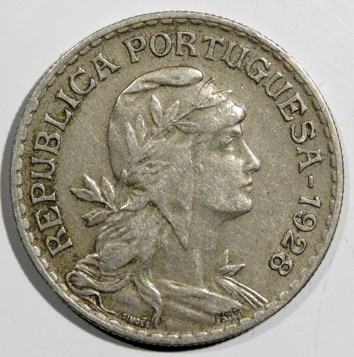 Republica Portuguesa - 1 Escudo 1928 MBC