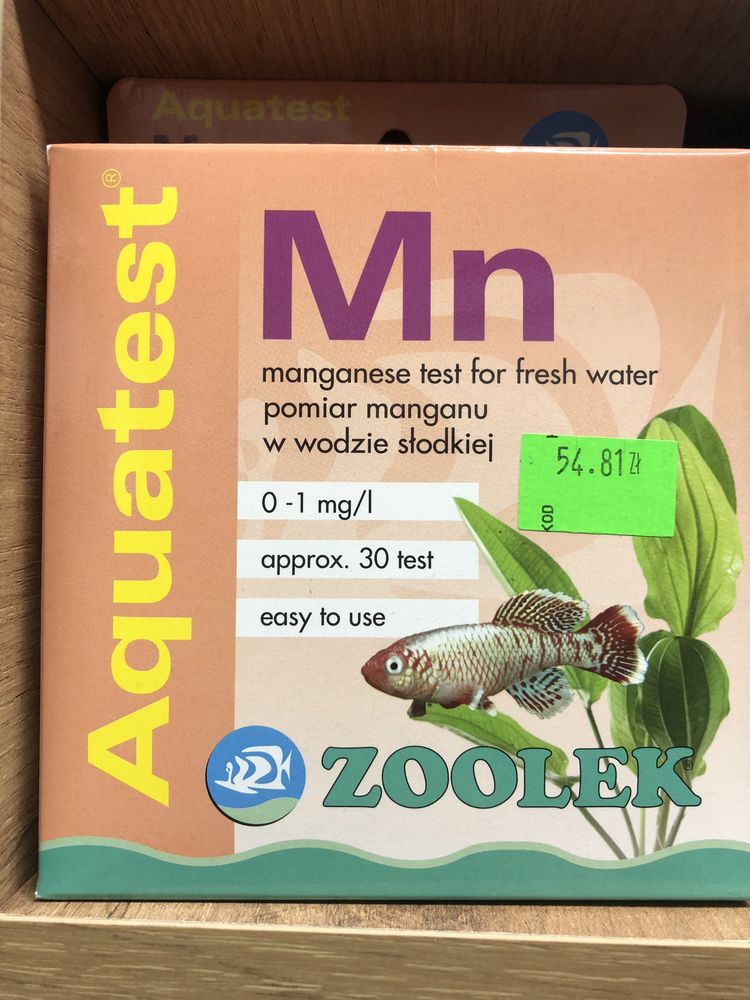 Aquatest kropelkowy Mn pomiar manganu w słodkiej wodzie zoolek