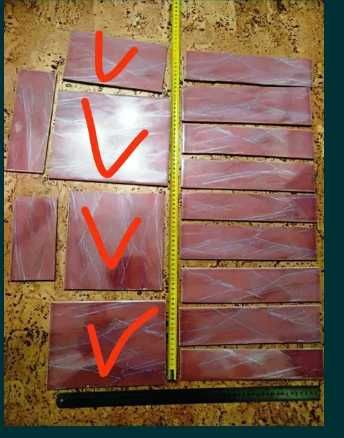 Кафель, обрезки светло-розовый и темно-розовый