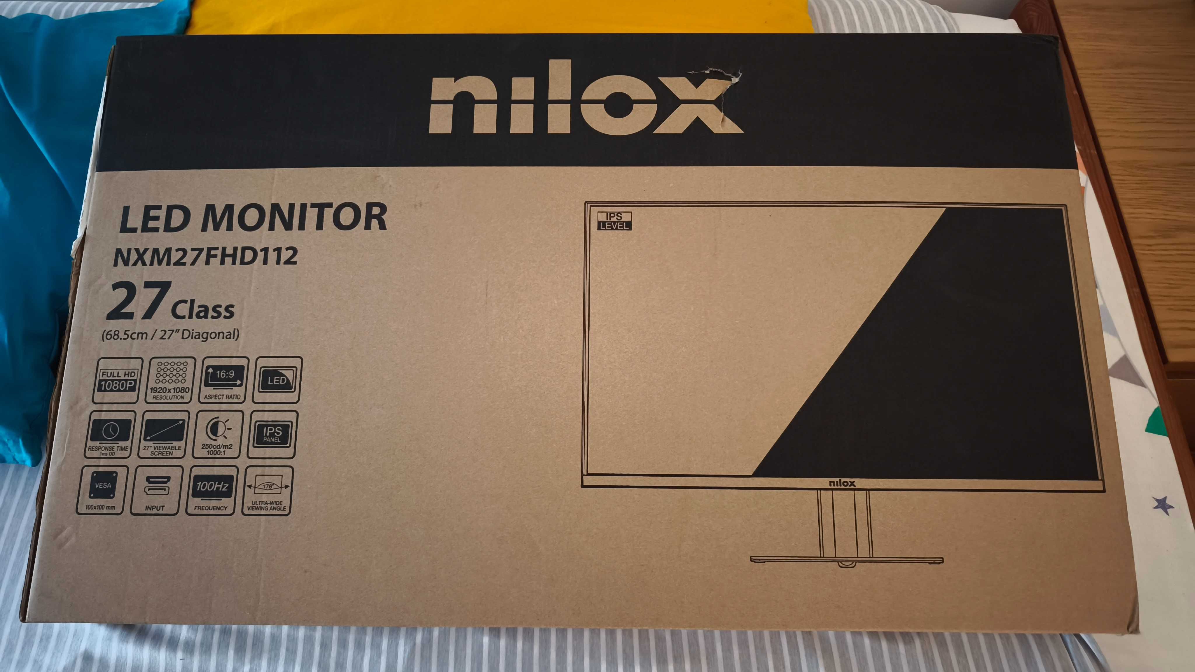Monitor Nilox NXM27FHD112 27" LED IPS FullHD 100Hz como novo