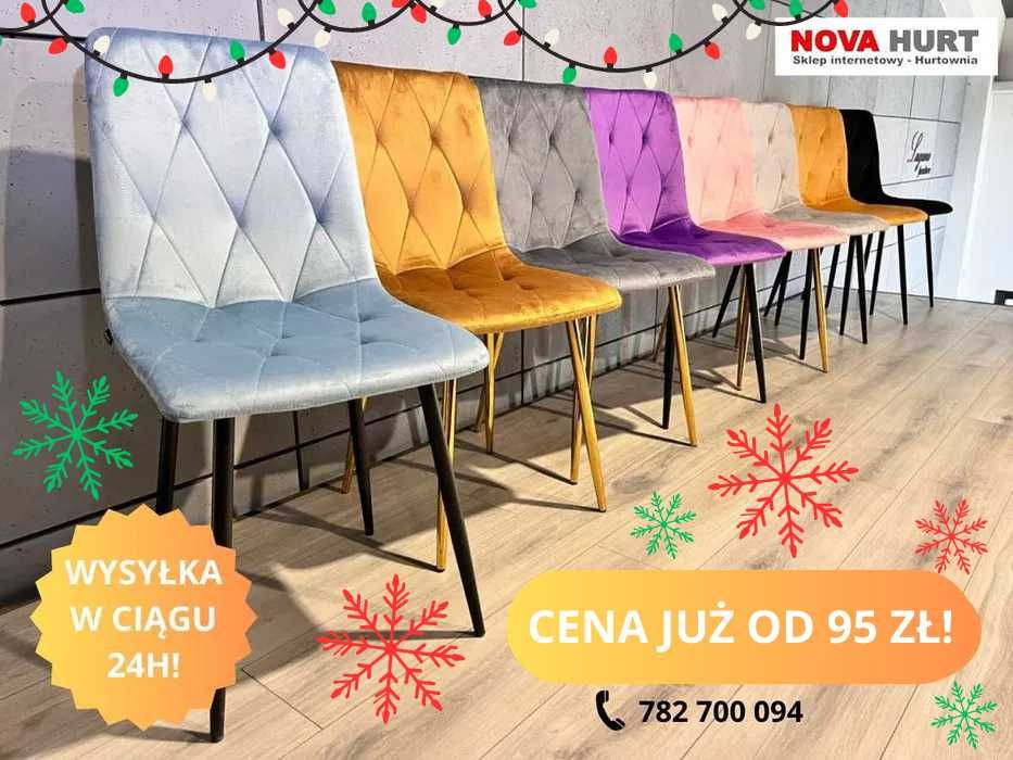 Krzesła do salonu kuchni jadalni tapicerowane LUGANO nowe