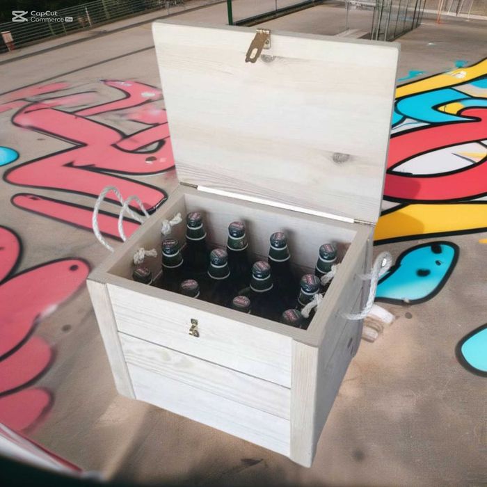 Skrzynka na piwo 12 butelek zamykana bez przegródek