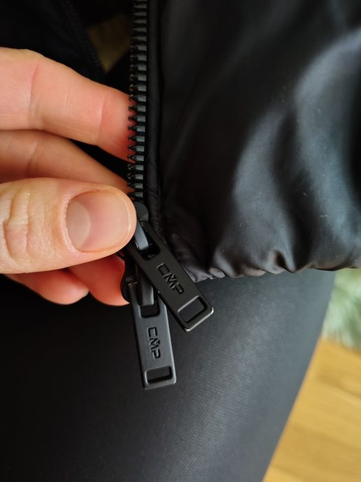 Пуховик зимовий довгий CMP чорний XXS з теплим капішоном