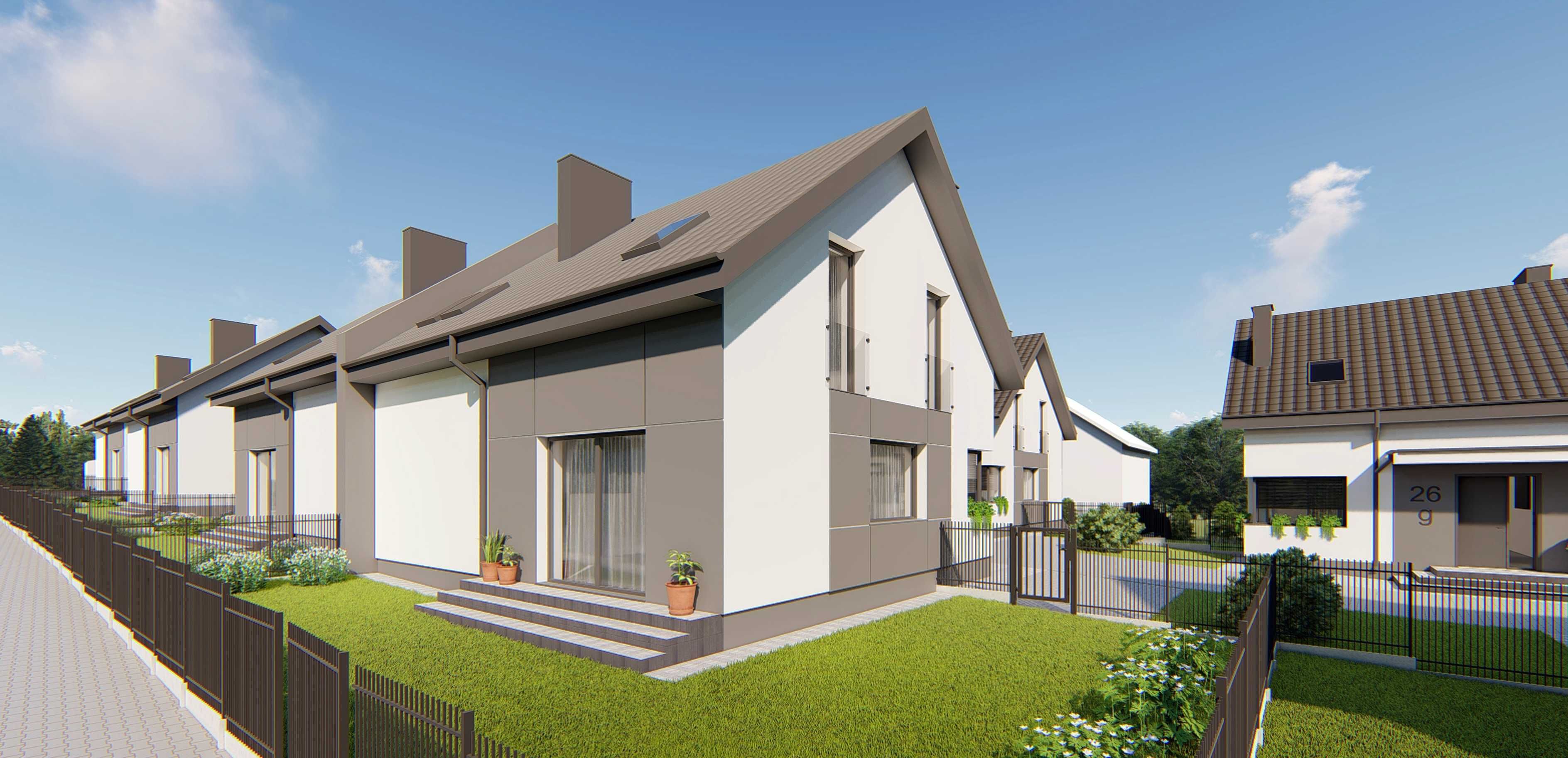 Nowe domy Wolnostojące / Bliźniacze 132m2 z garażem Nowy Sącz ZAWADA