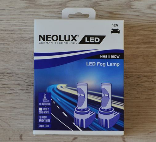 LED мотолампы Neolux H8/H11/H16 6000K 12V NH81116CW 2шт