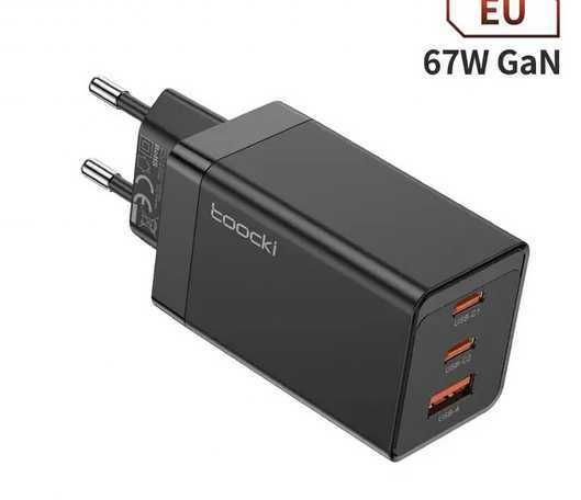 Toocki 67W GaN USB typ C ładowarka 65W QC4.0 PD 3.0 20V