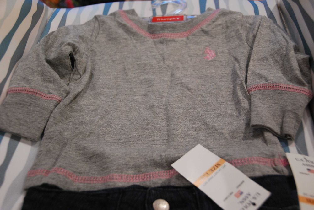 Новый гольф реглан и джинсы для девочки оригинал бренд U.S. polo. ASSN