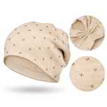 elegancka czapka slouchy z kryształkami beżowa - peterson