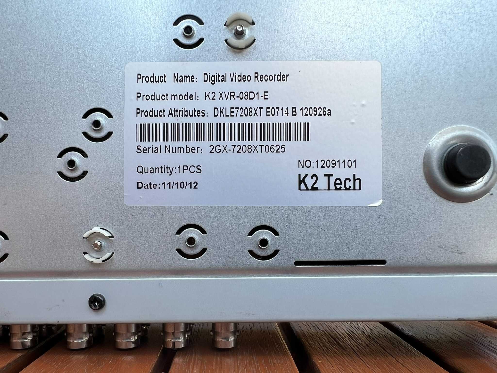 Cyfrowy Video Rejestrator  CCTV - K2 XVR 08D1 E