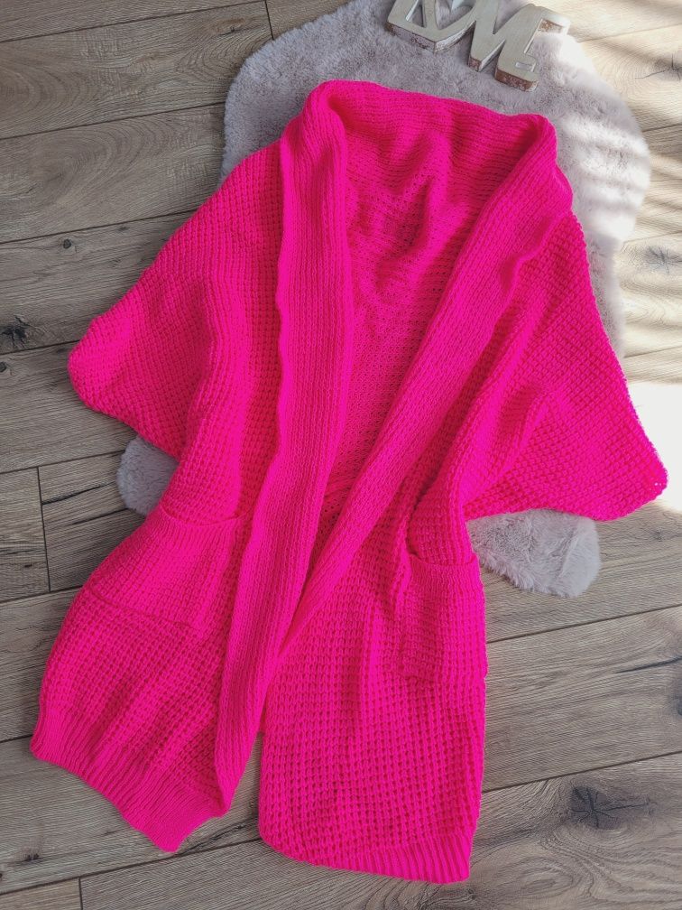 Kardigan sweter róż