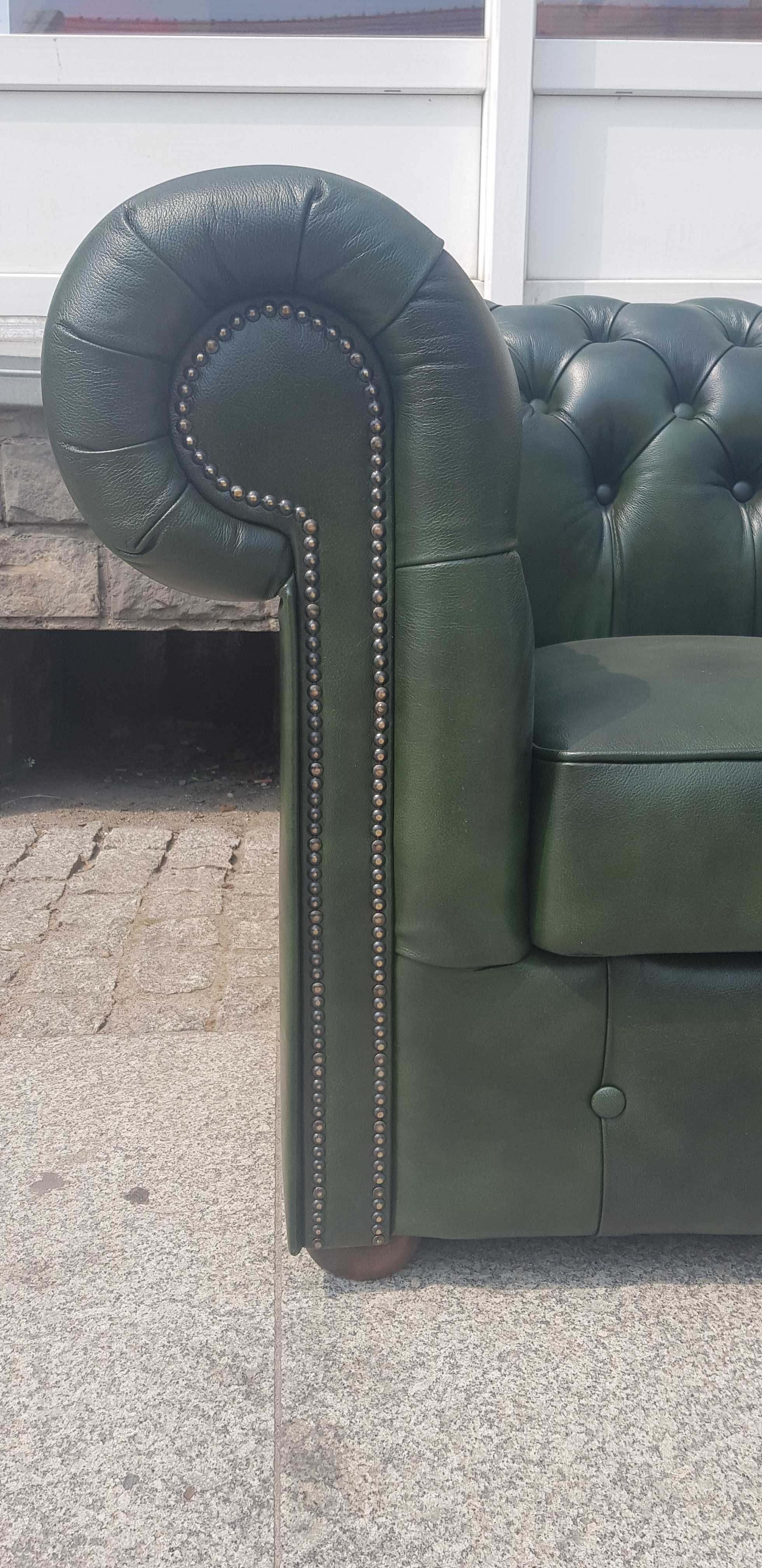 sofa Chesterfield skóra naturalna -10%