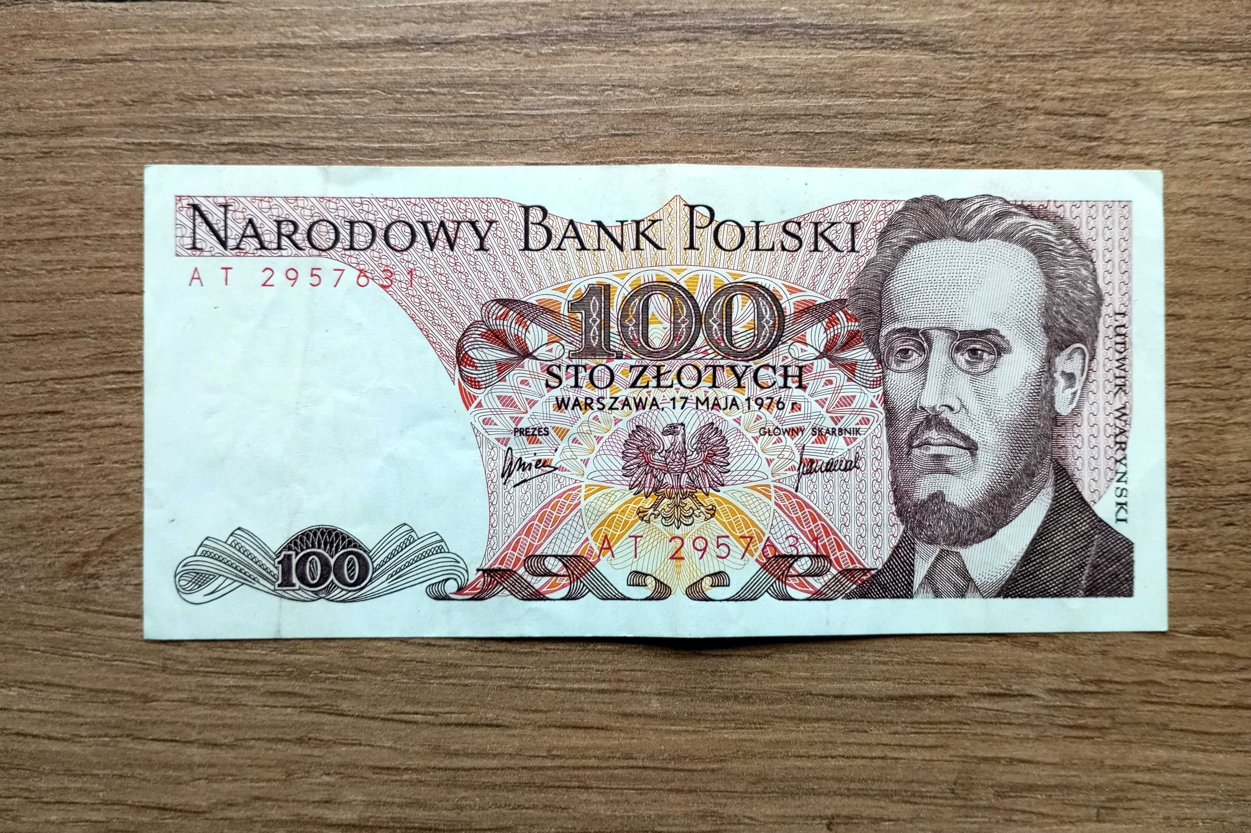 100 zł  1976   - AT -  Bardzo Rzadka  L8