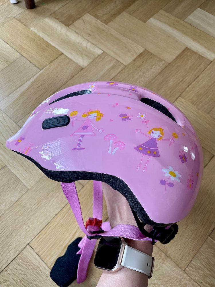 Kask rowerowy dziewczęcy Abus, rozmiar M - 50 - 55 cm