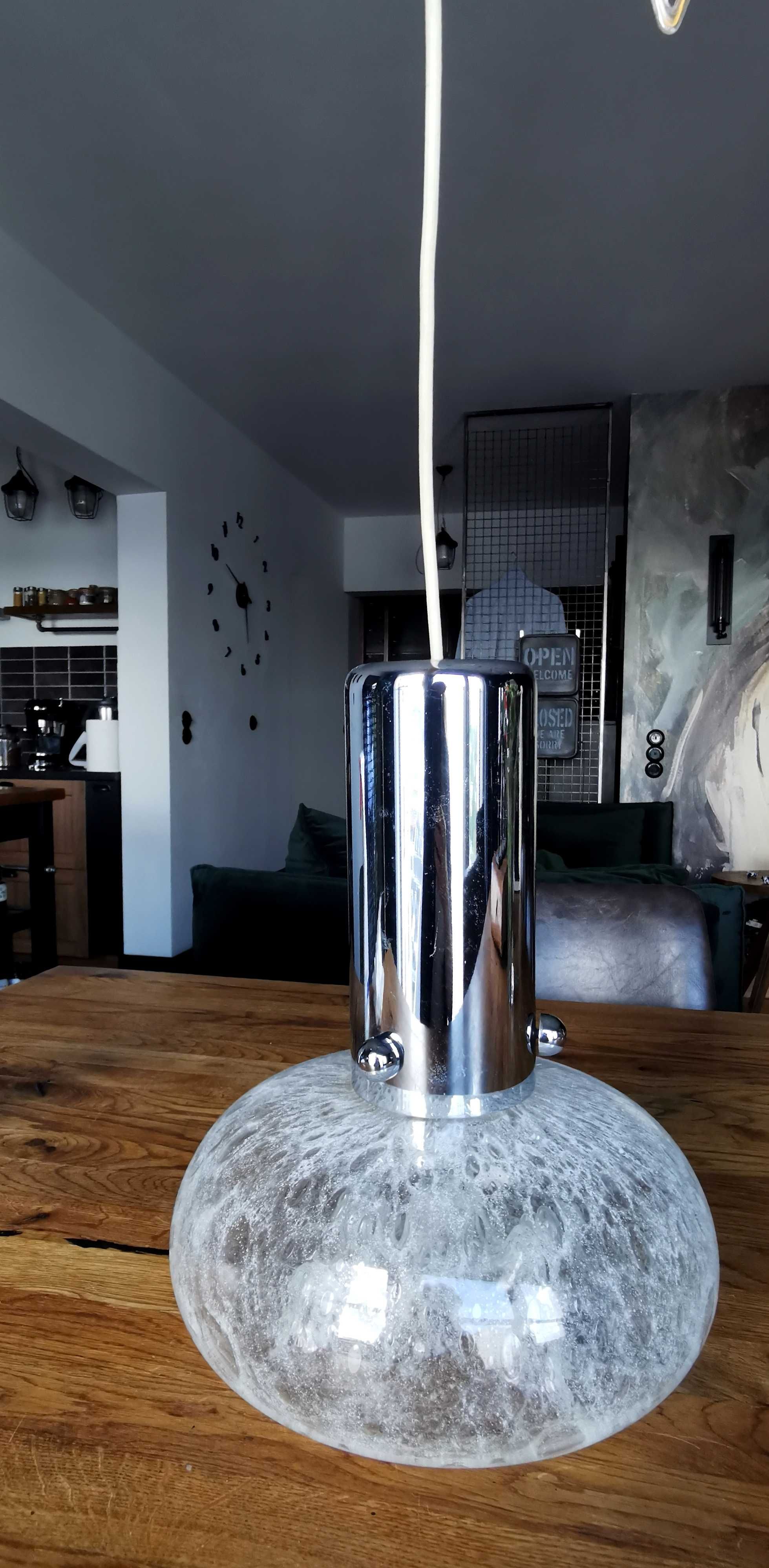 Włoska lampa wisząca ze szkła Murano, 60' XX wieku, Włochy, Vintage