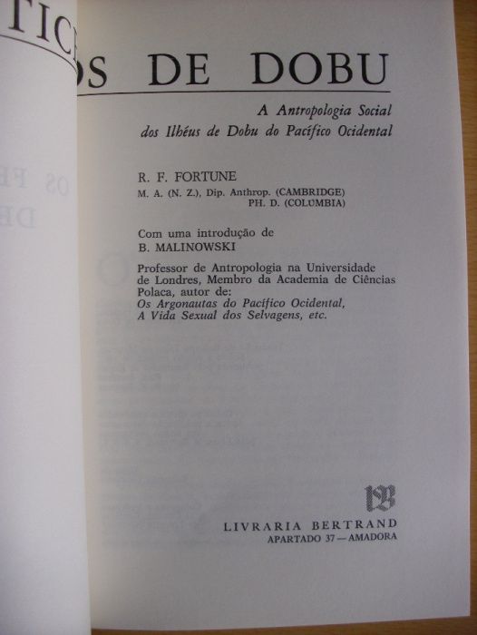 Os feiticeiros de Dobu. de R. Fortune
