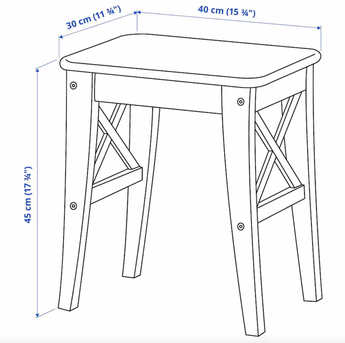 Stołek taboret IKEA INGOLF NOWY