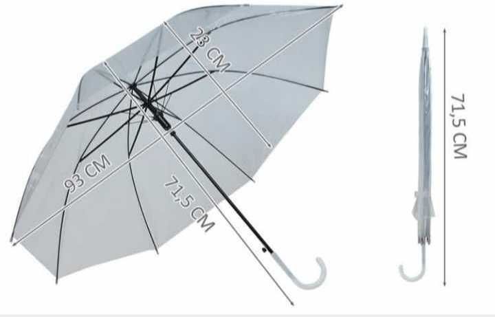 Parasol ślubny przezroczysty